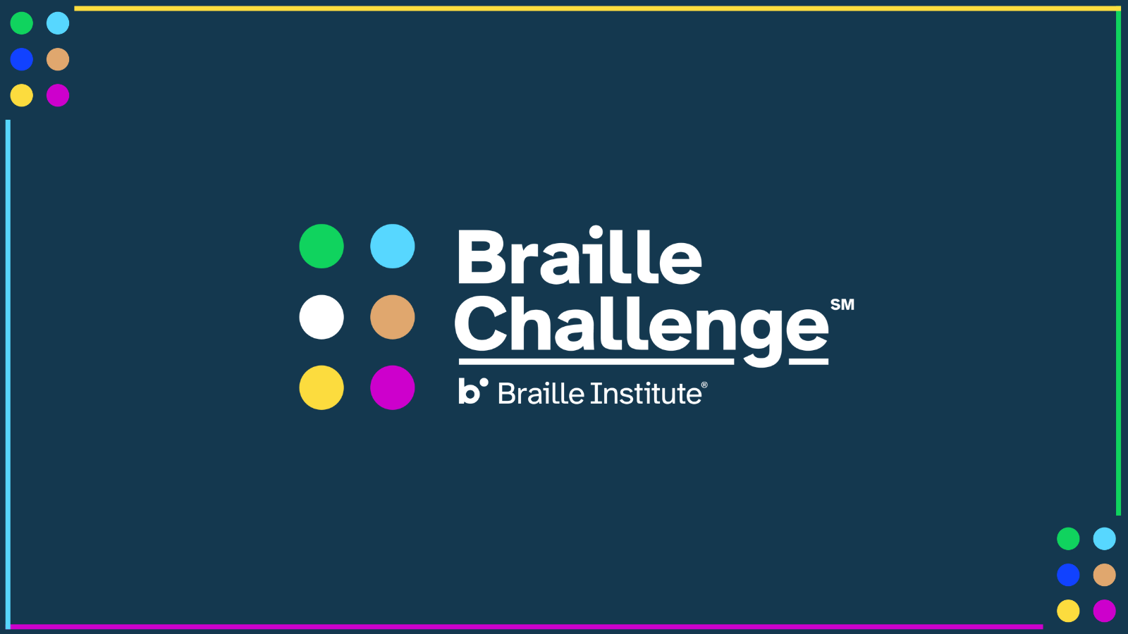 Braille Challenge by Braille Institute logo